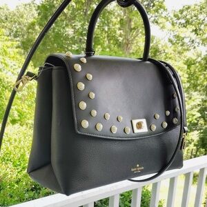 KATE SPADE ♠️ Leather Turn-lock Pearl Two Way Shoulder Crossbody Bag Purse